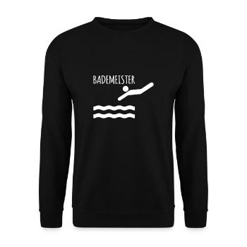 Lifeguard Shirt Lifeguard Gift - Unisex Sweatshirt - black - Front - Alina (178cm) & Michal (187cm)