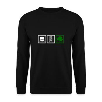 Chimney Sweep Shirt Chimney Sweep Gift - Unisex Sweatshirt - black - Front - Alina (178cm) & Michal (187cm)