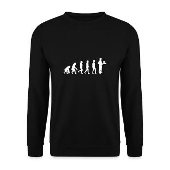 Pâtisserie Pâtisserie T-Shirt Evolution Cadeau - Sweat-shirt Unisexe - noir - Devant - Alina (178cm) & Michal (187cm)