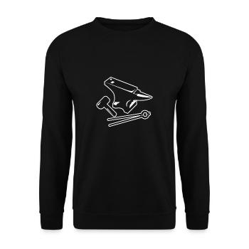 Cadeau de forgeron t-shirt forgeron - Sweat-shirt Unisexe - noir - Devant - Alina (178cm) & Michal (187cm)