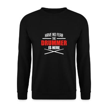 N'ayez aucune peur, le batteur est arrivé - Sweat-shirt Unisexe - noir - Devant - Alina (178cm) & Michal (187cm)