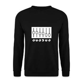 Mixe technique du son T-shirt cadeau - Sweat-shirt Unisexe - noir - Devant - Alina (178cm) & Michal (187cm)