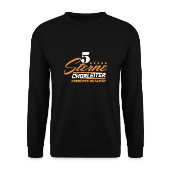 5 Sterne Chorleiter T-Shirt Geschenk - Unisex Pullover - Schwarz - Vorne - Alina (178cm) & Michal (187cm)