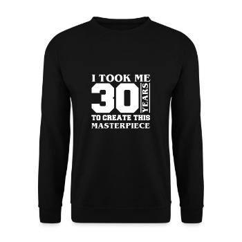 J'ai mis 30 ans à créer cette chemise de chef-d'œuvre - Sweat-shirt Unisexe - noir - Devant - Alina (178cm) & Michal (187cm)