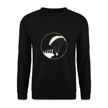 Evolution Motorschirm Geschenk Shirt - Unisex Pullover - Schwarz - Vorne - Alina (178cm) & Michal (187cm)