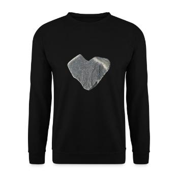Stone heart stones collector gift - Unisex Sweatshirt - black - Front - Alina (178cm) & Michal (187cm)