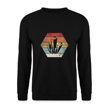 Géologue de cristal rétro vintage - Sweat-shirt Unisexe - noir - Devant - Alina (178cm) & Michal (187cm)