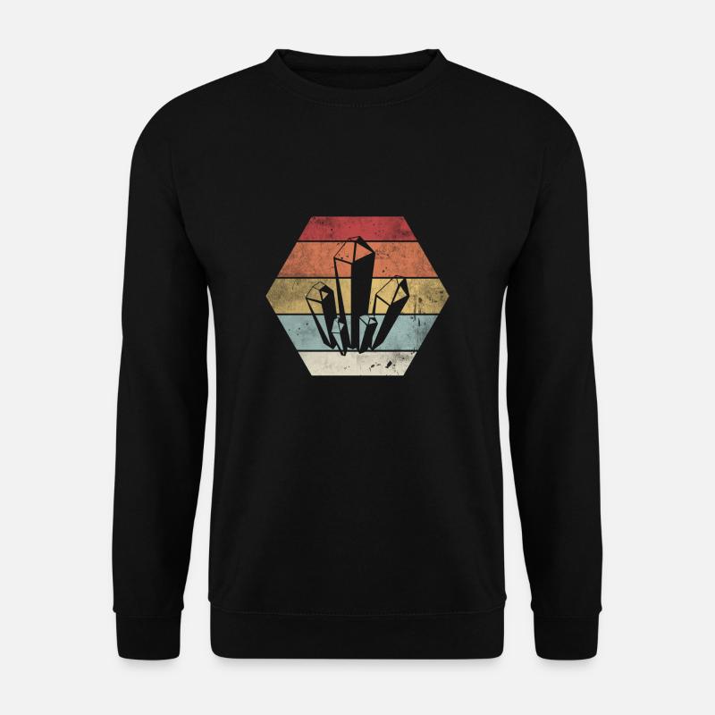 Vintage Retro Kristall Geologe - Unisex Pullover - Schwarz