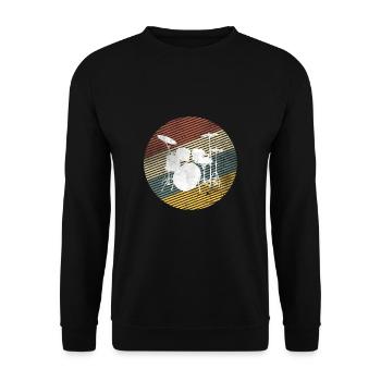 Batteur de batteur rétro vintage - Sweat-shirt Unisexe - noir - Devant - Alina (178cm) & Michal (187cm)