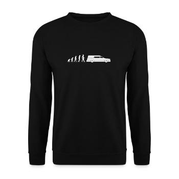 Evolution undertaker hearse - Unisex Sweatshirt - black - Front - Alina (178cm) & Michal (187cm)