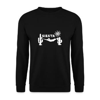 Siesta Mexico Spanish gift - Unisex Sweatshirt - black - Front - Alina (178cm) & Michal (187cm)