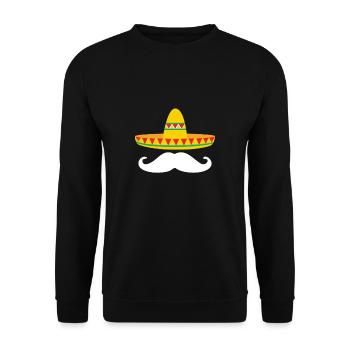 Siesta Fiesta Mexico hat sombrero schnauzer - Unisex Sweatshirt - black - Front - Alina (178cm) & Michal (187cm)