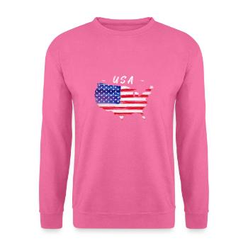 T-shirt drapeau américain drapeau américain - Sweat-shirt Unisexe - rose - Devant