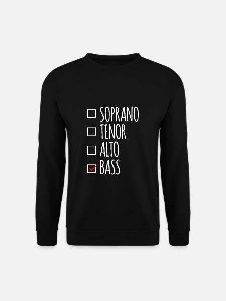 Soprano Tenor Alto Bass Chor-Stimmen - Unisex Pullover - Schwarz