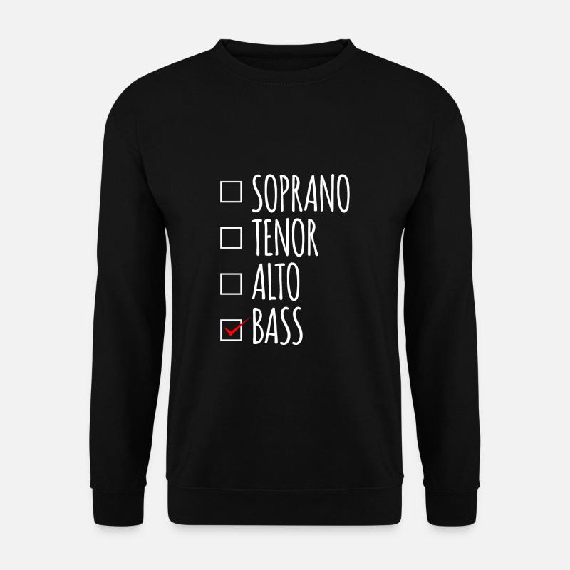Soprano Tenor Alto Bass Chor-Stimmen - Unisex Pullover - Schwarz