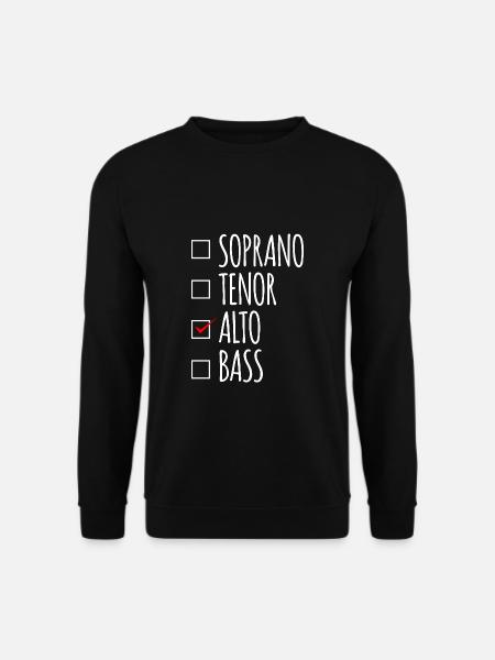 Soprano Tenor Alto Bass Chor-Stimmen - Unisex Pullover - Schwarz