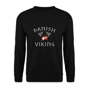 Danish Viking Dane Denmark T-Shirt Vikings - Unisex Sweatshirt - black - Front - Alina (178cm) & Michal (187cm)