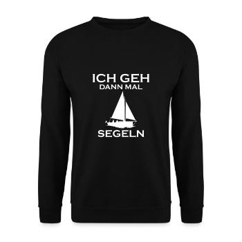 Je vais alors voile T-shirt voilier - Sweat-shirt Unisexe - noir - Devant - Alina (178cm) & Michal (187cm)