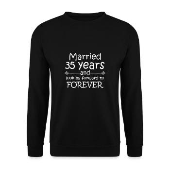 Marié 35 ans et impatient de ... - Sweat-shirt Unisexe - noir - Devant - Alina (178cm) & Michal (187cm)