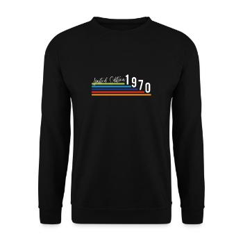 Edition limitée 1970 Vintage Retro 50e anniversaire - Sweat-shirt Unisexe - noir - Devant - Alina (178cm) & Michal (187cm)