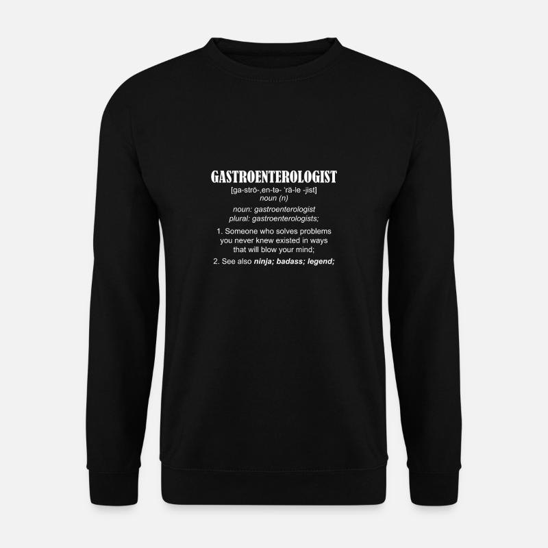 Gastroenterologist Definition T-Shirt Geschenk - Unisex Pullover - Schwarz