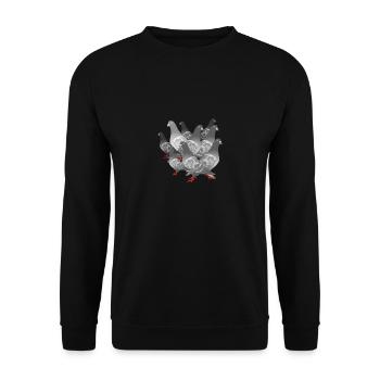 Pigeons gift t-shirt pigeons owner - Unisex Sweatshirt - black - Front - Alina (178cm) & Michal (187cm)