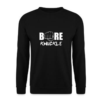 Bare Knuckle Boxing T-Shirt Gift - Unisex Sweatshirt - black - Front - Alina (178cm) & Michal (187cm)