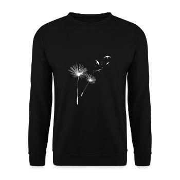 Dandelion Hang Glider T-Shirt Gift - Unisex Sweatshirt - black - Front - Alina (178cm) & Michal (187cm)