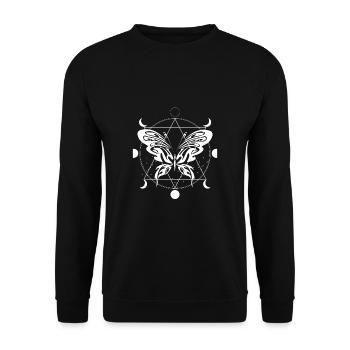 Butterfly Turn Out Cycle lunaire Illuminati - Sweat-shirt Unisexe - noir - Devant - Alina (178cm) & Michal (187cm)