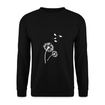 Pusteblume Skydiver Fallschirmspringer Shirt - Unisex Pullover - Schwarz - Vorne - Alina (178cm) & Michal (187cm)