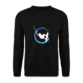 Wakeboarding T-Shirt cadeau Wakeboarder - Sweat-shirt Unisexe - noir - Devant - Alina (178cm) & Michal (187cm)
