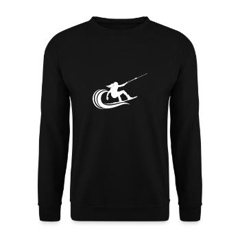 Cadeau de t-shirt de wakeboard pour filles - Sweat-shirt Unisexe - noir - Devant - Alina (178cm) & Michal (187cm)