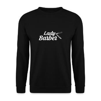 Lady Barber T-Shirt Gift Barber Team - Sweat-shirt Unisexe - noir - Devant - Alina (178cm) & Michal (187cm)