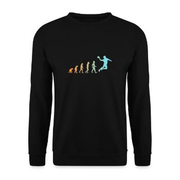 Cadeau de t-shirt de joueur de handball d'évolution - Sweat-shirt Unisexe - noir - Devant - Alina (178cm) & Michal (187cm)