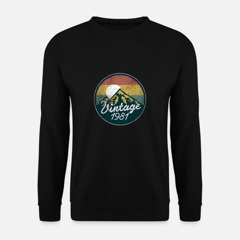 Vintage 1981 Wanderer Bergsteiger 40. Geburtstag - Unisex Pullover - Schwarz