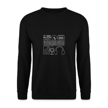 T-shirt cadeau de mélangeur d'ingénieur du son - Sweat-shirt Unisexe - noir - Devant - Alina (178cm) & Michal (187cm)