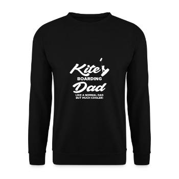 Kite Boarding Dad Like A Normal Dad But Cooler - Unisex Pullover - Schwarz - Vorne - Alina (178cm) & Michal (187cm)