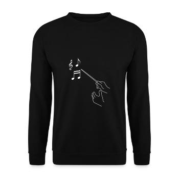 Conductor Choir Conductor T-Shirt Gift - Unisex Sweatshirt - black - Front - Alina (178cm) & Michal (187cm)