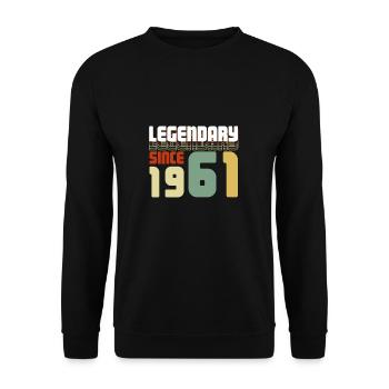 Legendary Since 1961 T-Shirt 60. Geburtstag - Unisex Pullover - Schwarz - Vorne - Alina (178cm) & Michal (187cm)