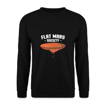 Flat Mars Society Flat Mars Disc - Unisex Sweatshirt - black - Front - Alina (178cm) & Michal (187cm)