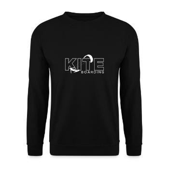 Kiteboarding T-Shirt Gift Kite Surfer - Unisex Sweatshirt - black - Front - Alina (178cm) & Michal (187cm)