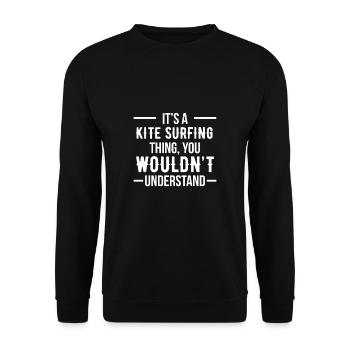 Its A Kitesurfing Thing You Wouldn´t Understand - Unisex Pullover - Schwarz - Vorne - Alina (178cm) & Michal (187cm)