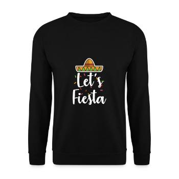 Let's Fiesta Guitar Mexico Gift Cinco De Mayo - Unisex Sweatshirt - black - Front - Alina (178cm) & Michal (187cm)