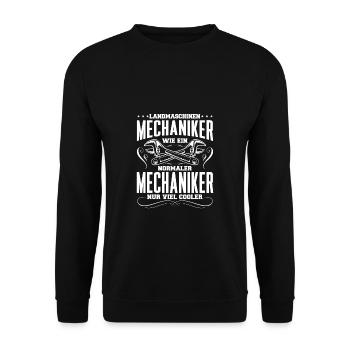 Landmaschinen Mechaniker Wie Ein Normaler ... - Unisex Pullover - Schwarz - Vorne - Alina (178cm) & Michal (187cm)