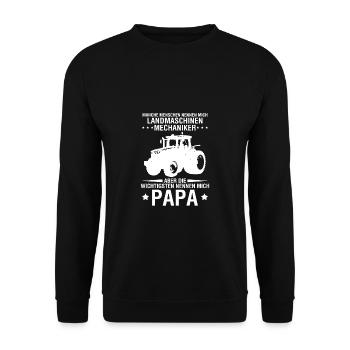 Manche Menschen Nennen Mich Landmaschinen... - Unisex Pullover - Schwarz - Vorne - Alina (178cm) & Michal (187cm)