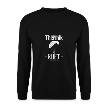 Wenn Die Thermik Ruft Muss Ich Gehen Paramotor - Unisex Pullover - Schwarz - Vorne - Alina (178cm) & Michal (187cm)