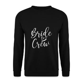 Bride Crew Team Braut T-Shirt JGA Geschenk - Unisex Pullover - Schwarz - Vorne - Alina (178cm) & Michal (187cm)