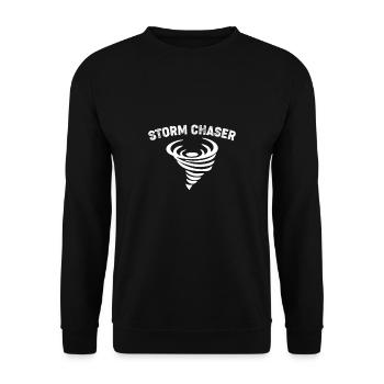 Storm Chaser Storm Hunter Gift - Unisex Sweatshirt - black - Front - Alina (178cm) & Michal (187cm)