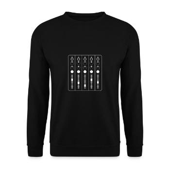 Mixer Sound Engineer T-Shirt Gift - Unisex Sweatshirt - black - Front - Alina (178cm) & Michal (187cm)