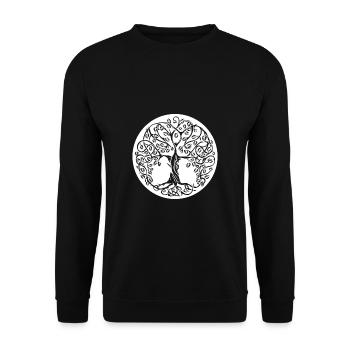 Viking Tree of Life Tree Of Life Vikings - Unisex Sweatshirt - black - Front - Alina (178cm) & Michal (187cm)